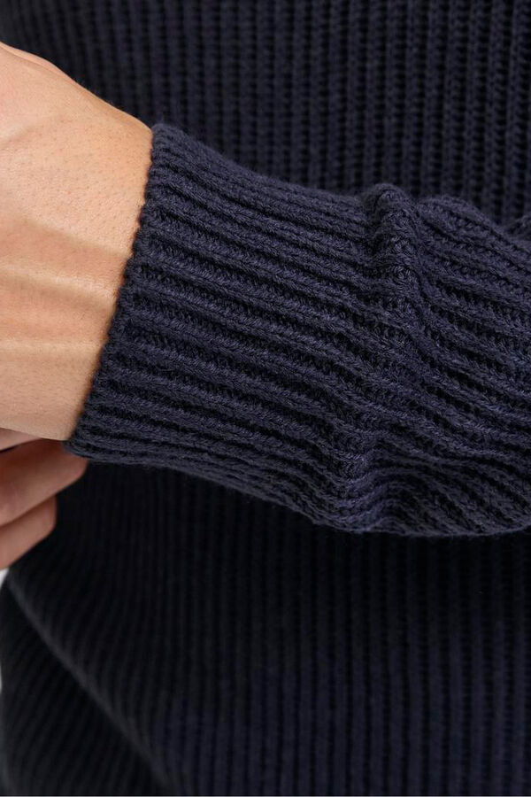 JJ REBEL Jersey de punto cuello cruzado azul