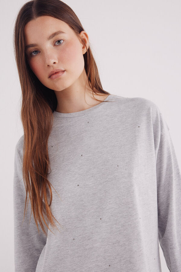 Springfield Camiseta tachas gris