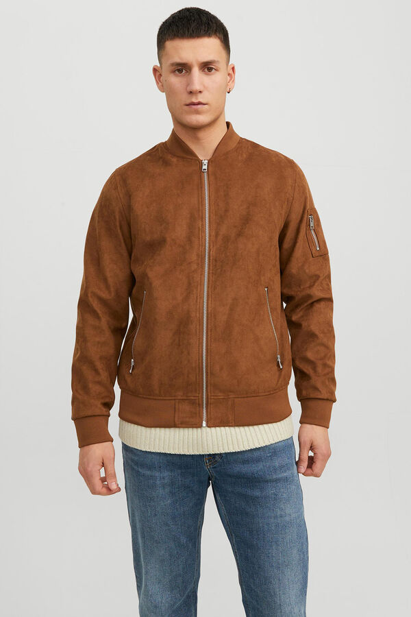 Jack & Jones Casaco bomber efeito pele cru
