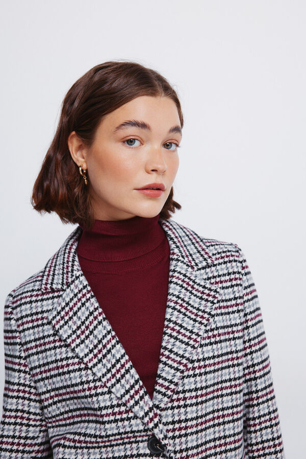 Springfield Casaco sobretudo com gola de lapela vermelho