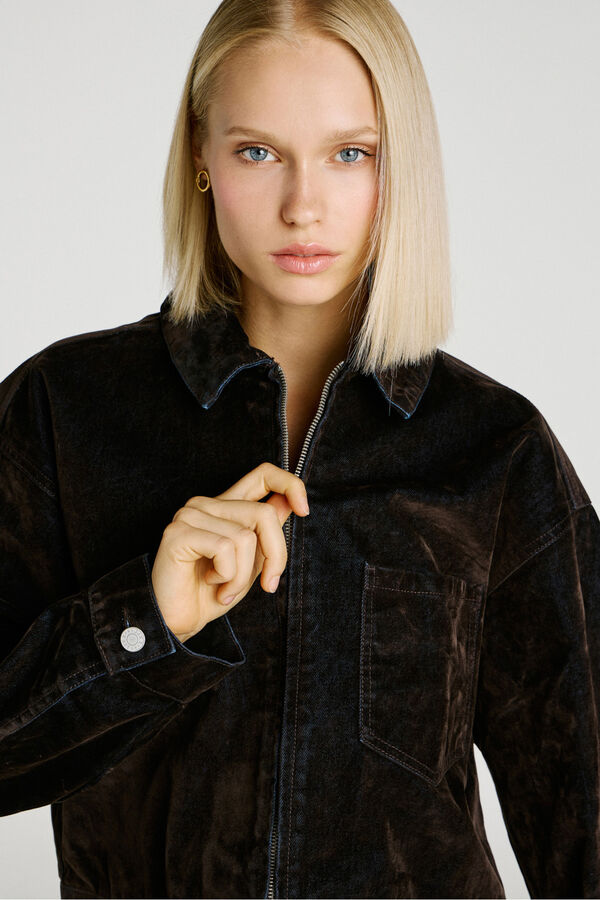 Jack & Jones Cazadora regular fit denim marr&oacute;n