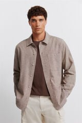 Springfield Sobrecamisa de linho com bolso cru