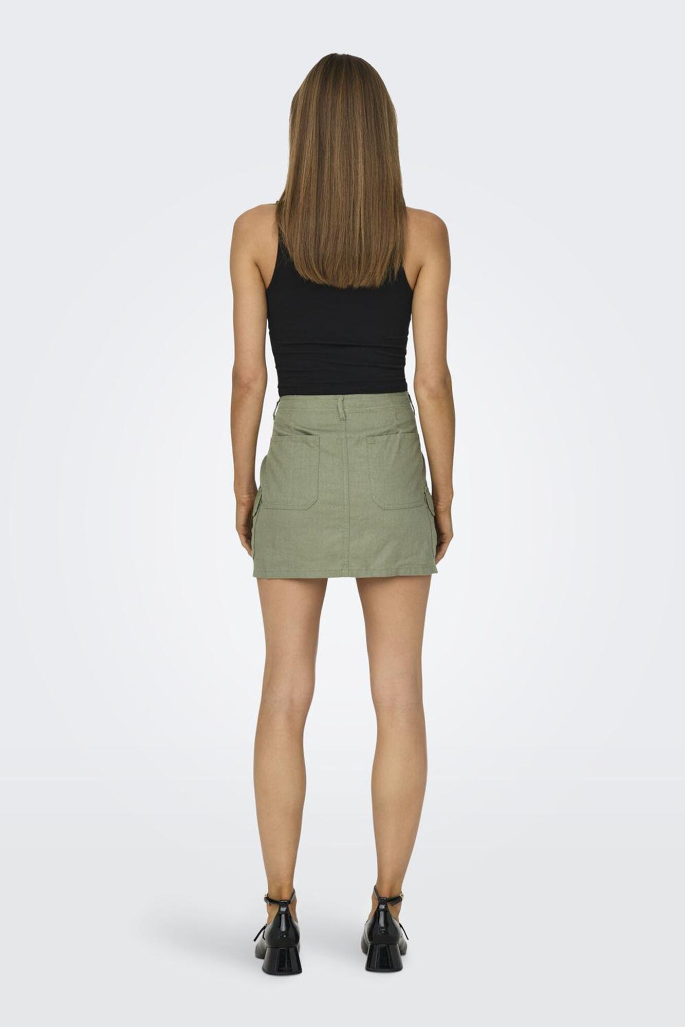 Only Saia cargo mini linho