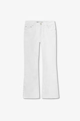 Tiffosi Cal&ccedil;a Megan Cropped Flare com Revestimento branco