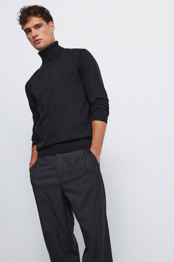 Springfield Pantal&oacute;n rayas straight fit gris