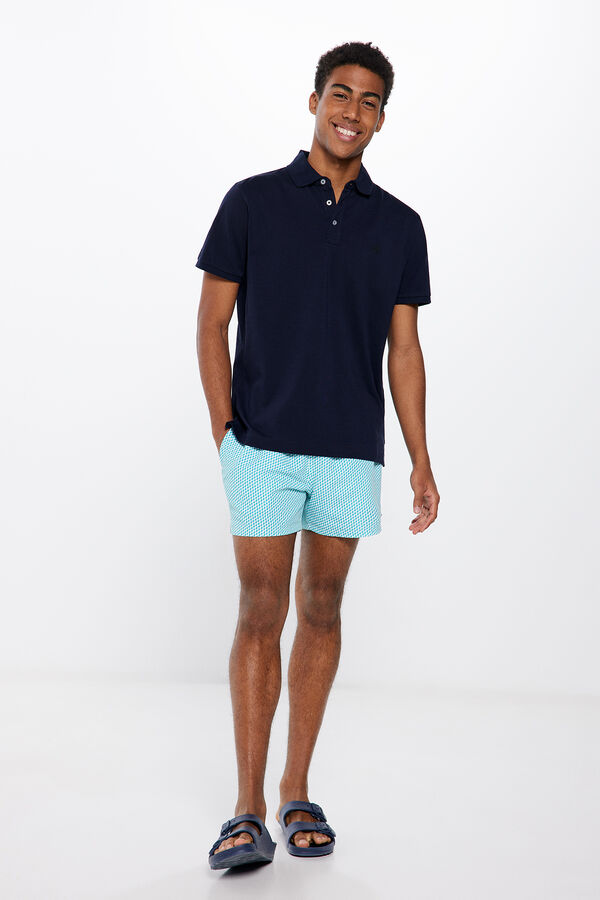 Springfield Ba&ntilde;ador estampado geom&eacute;trico turquesa