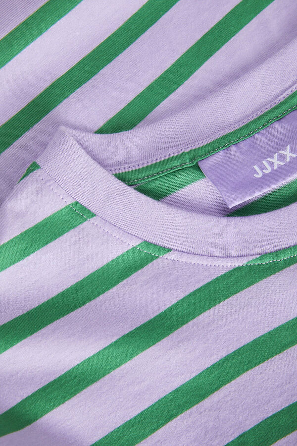 Jack & Jones Camiseta manga corta de rayas morado/lila