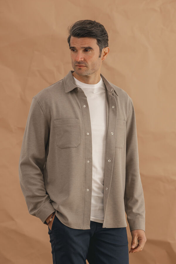 Celopman Sobrecamisa Punto beige