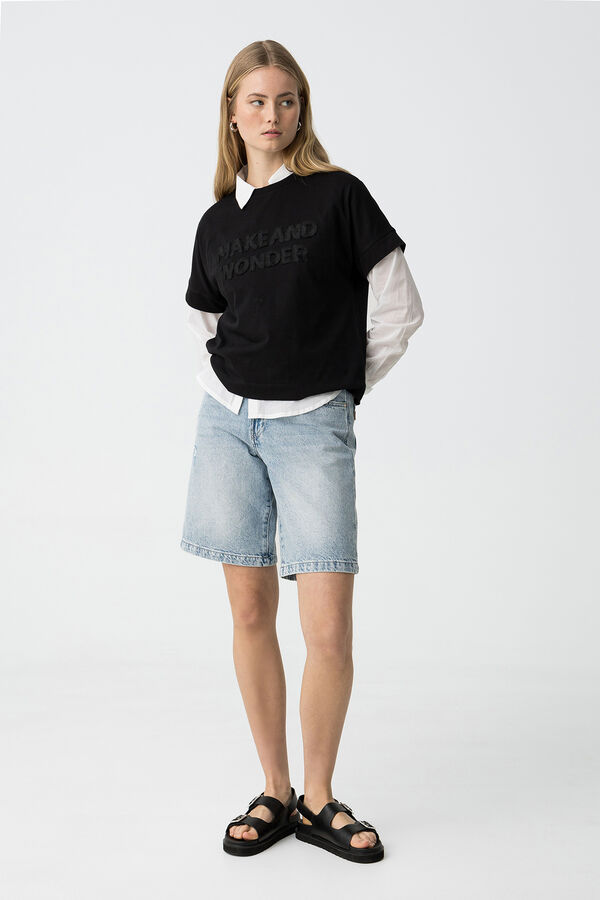 Tiffosi Shorts jeans boyfriend azul