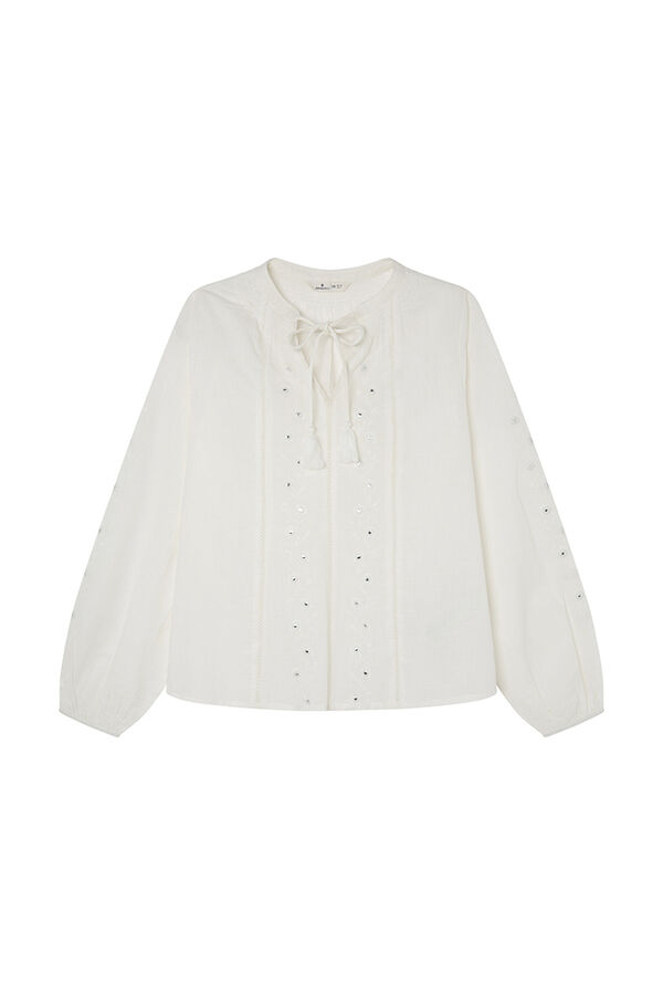 Springfield Blusa bordada em espelho estampado