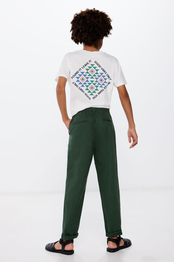 Springfield Kids Pantalon chino lino ni&ntilde;o verde