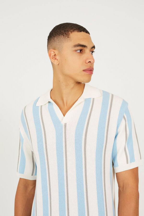 Brave Soul Polo de malha com manga curta azul