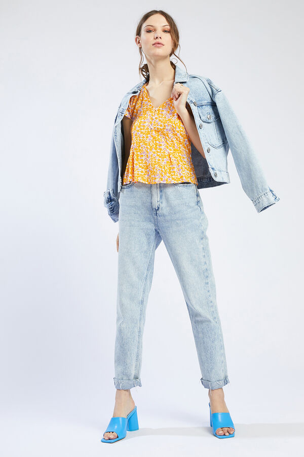 Pimkie Blusa ce&ntilde;ida estampado
