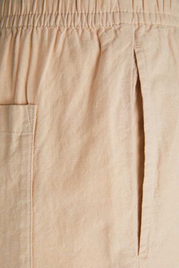 Jack & Jones Short de lino beige