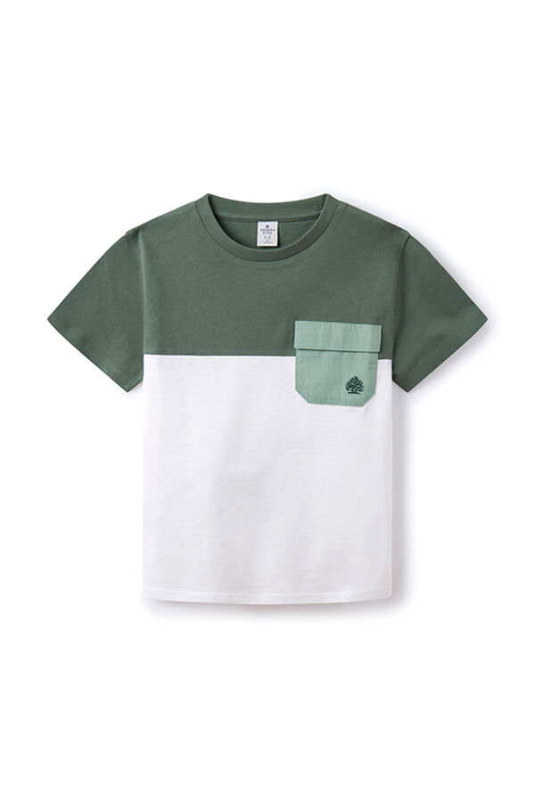 Springfield Kids T-shirt color block bolso menino verde