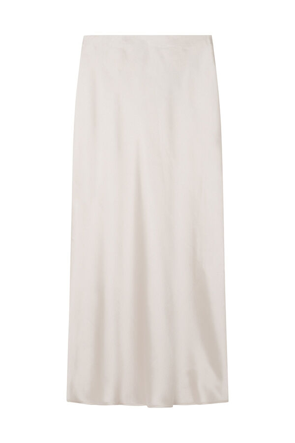 Springfield Falda midi satinada beige