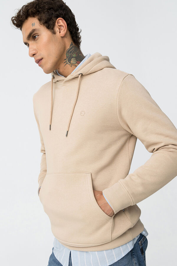 Tiffosi Hoodie B&aacute;sico beige