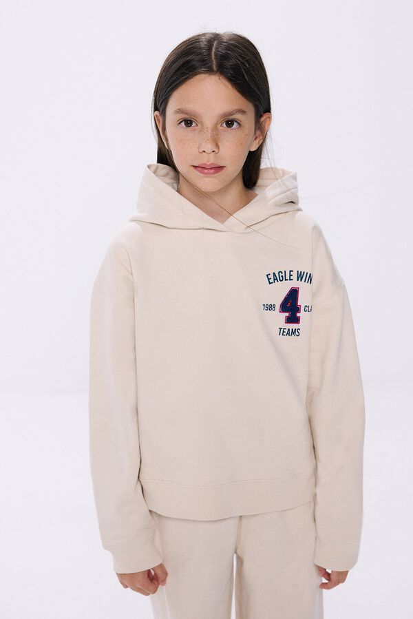 Springfield Kids Sudadera capucha Eagle Wings ni&ntilde;a beige