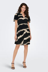 JDY Vestido curto estampado preto