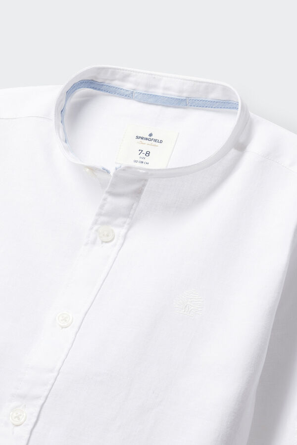 Springfield Kids Camisa de lino mao ni&ntilde;o blanco