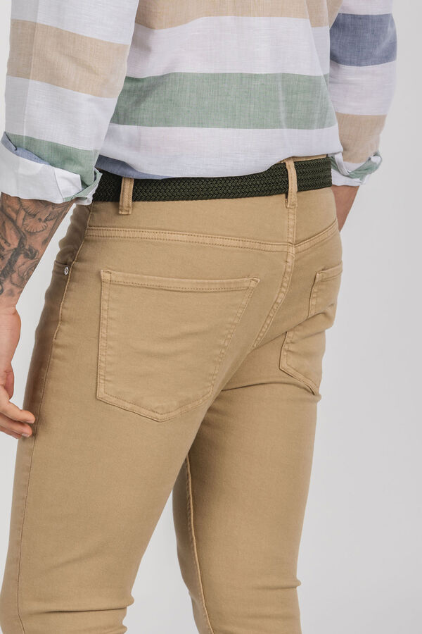 Celopman Cal&ccedil;as 5 Bolsos Skinny  vison