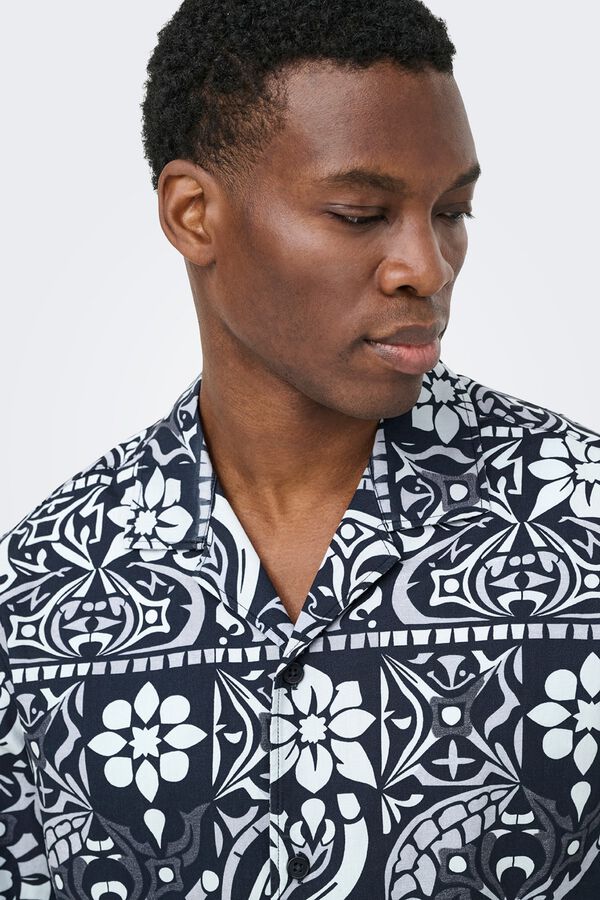Only & Sons Camisa de manga curta azul