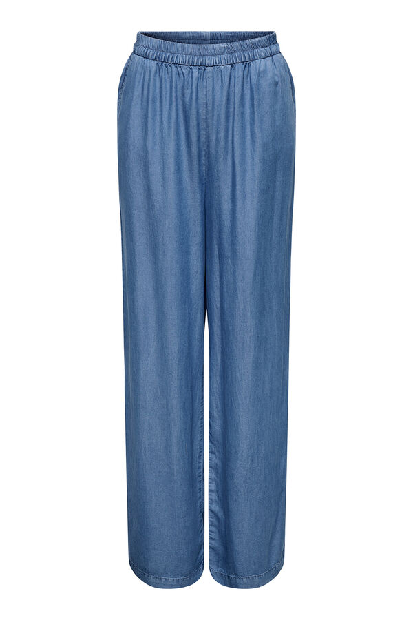 Only Calças de perna larga azul