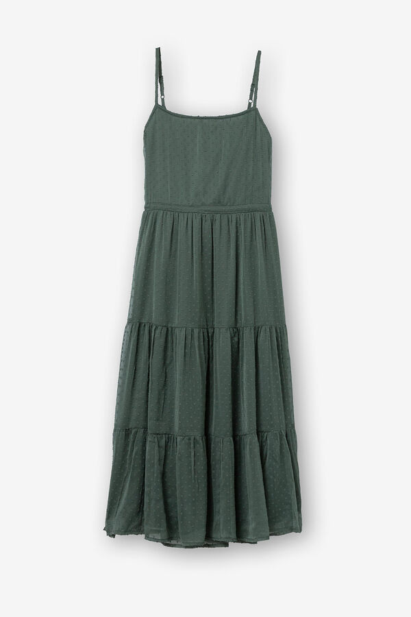 Tiffosi Vestido Midi Plumeti verde