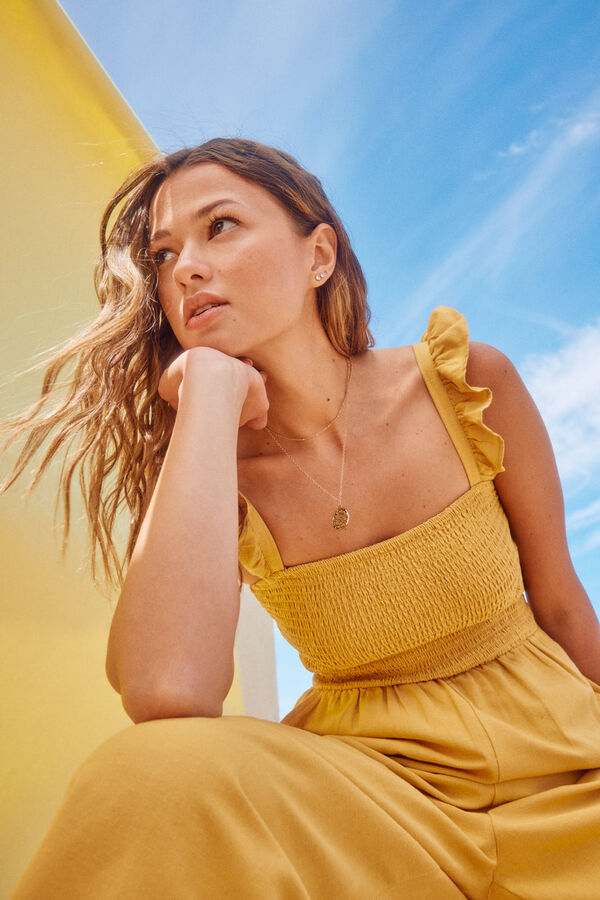 Springfield Mono Tirantes Volantes Lino amarillo