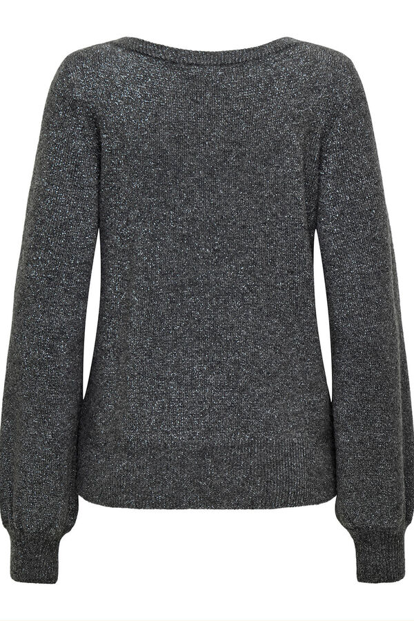 JDY Jersey cuello barco gris