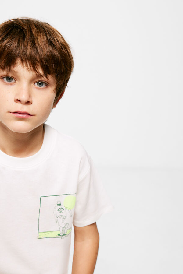 Springfield Kids T-shirt print "skate lifestyle" menino branco