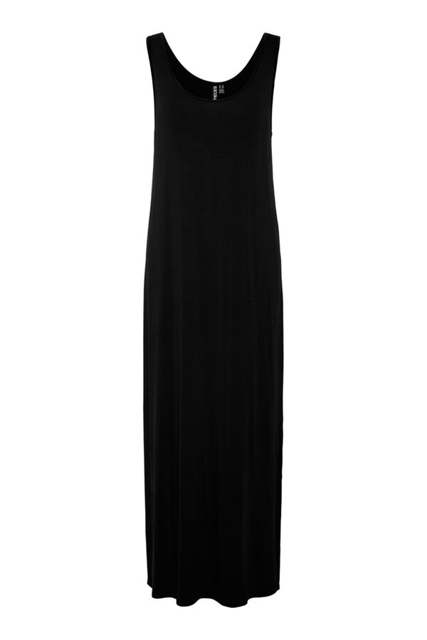 Pieces Vestido largo fluido negro