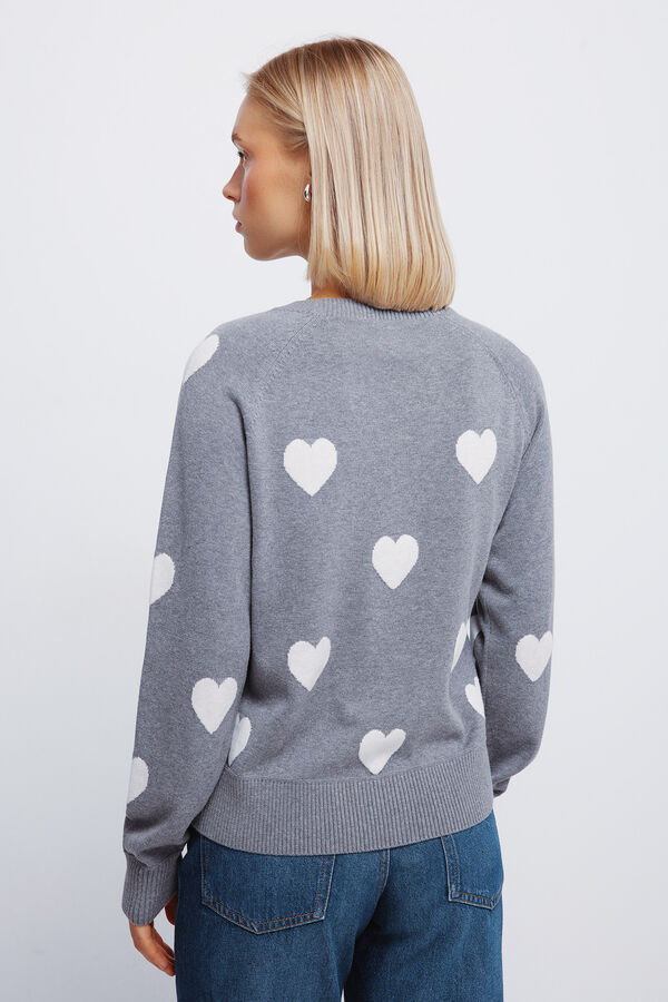 Springfield Jersey intarsia corazones gris