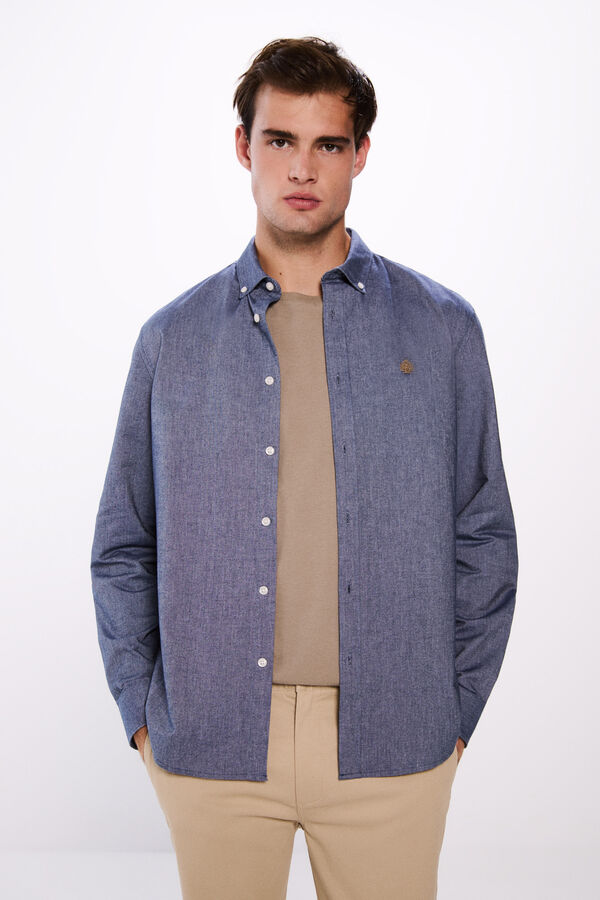 Springfield Camisa oxford coderas azul