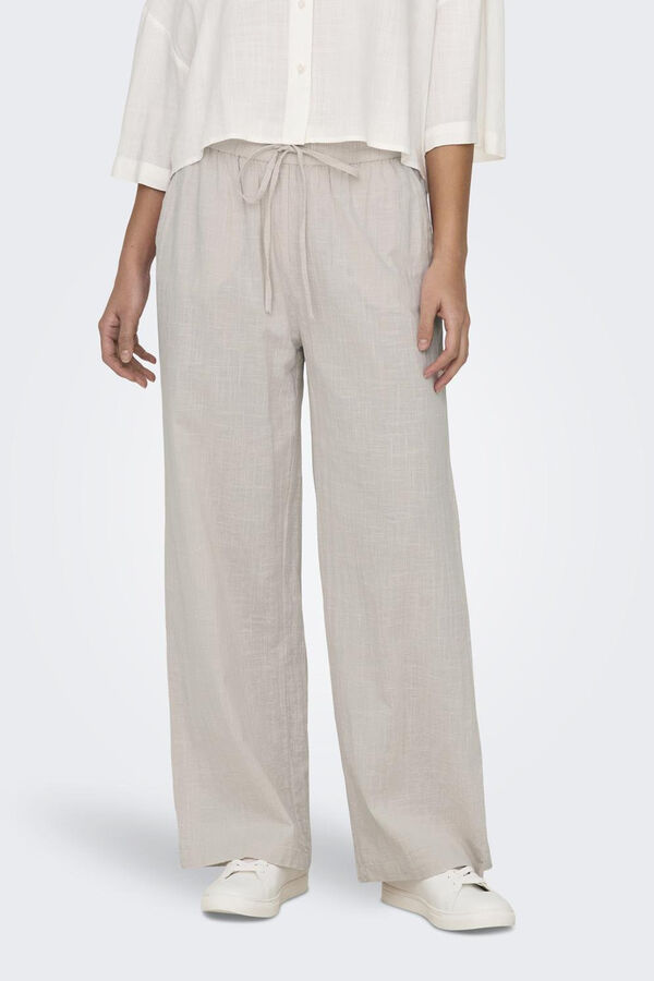 Only Cal&ccedil;as compridas fluidas castanho