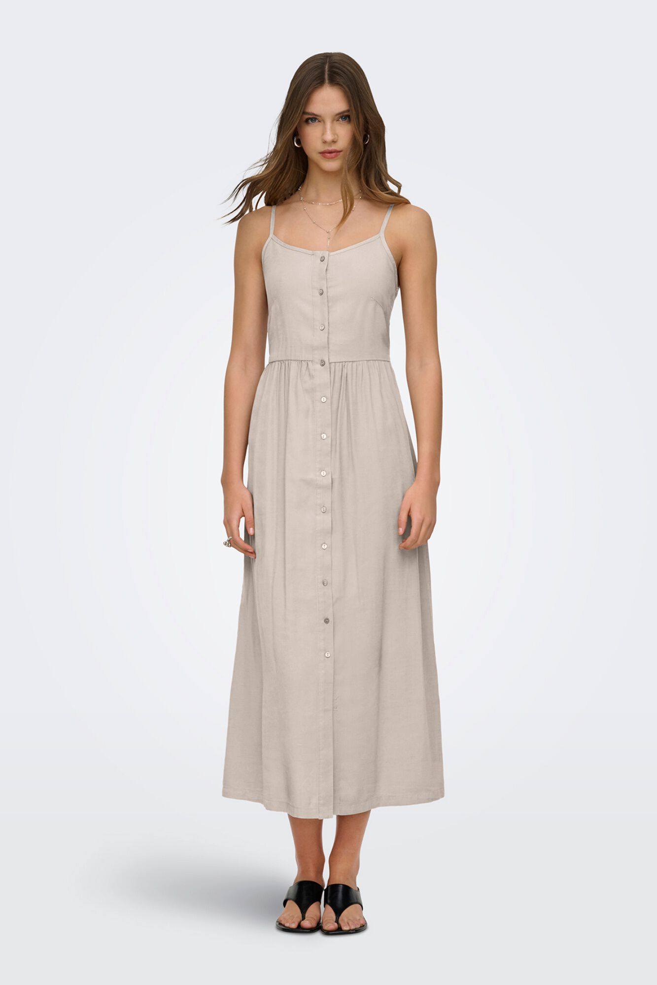 Only Vestido largo abotonado