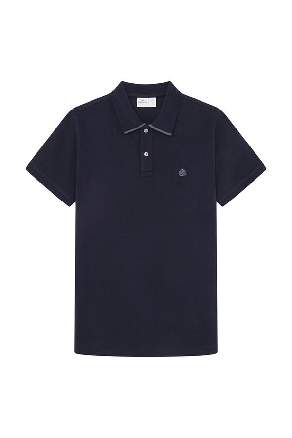 Springfield Polo piqu&eacute; slim fit contrastes azul