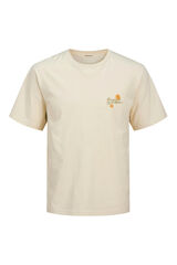 Jack & Jones Camiseta estampada com caimento relaxado branco