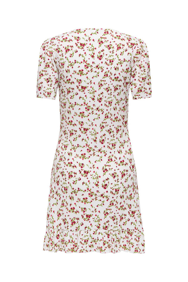 Only Vestido curto estampado floral branco