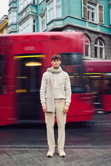 Springfield Pantal&oacute;n cargo pana slim fit beige