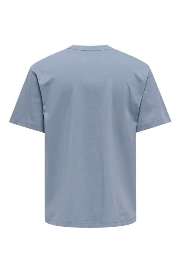 Only & Sons T-shirt manga curta corte folgado azul
