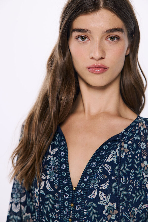 Springfield Vestido midi t&uacute;nica estampado azul