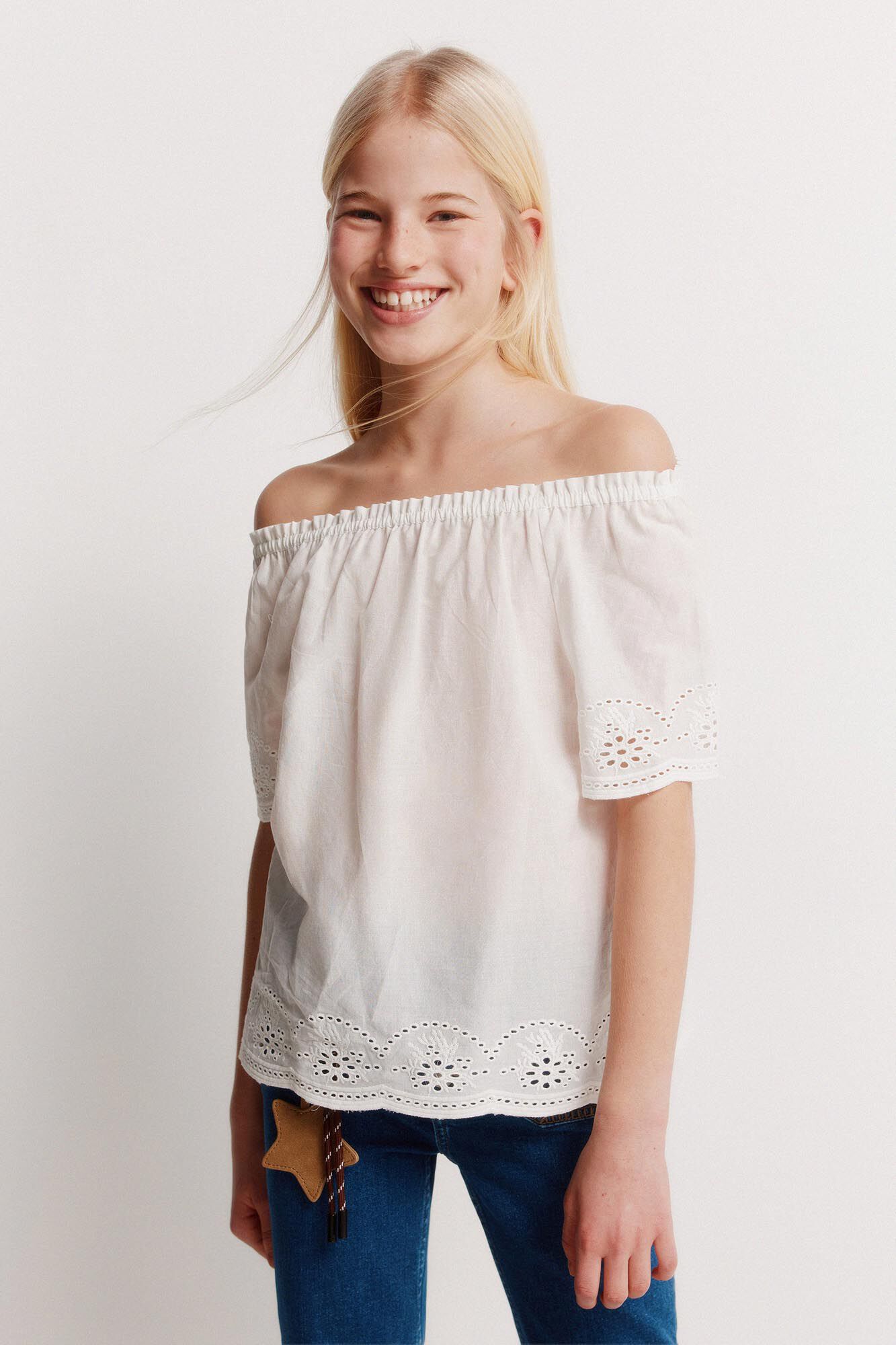Springfield Kids Blusa bordada para menina