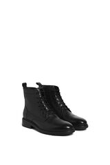 Jack & Jones Botas de cuero para hombre negro