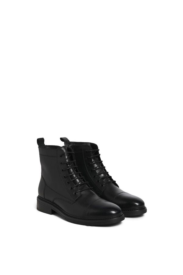 Jack & Jones Botas de cuero para hombre negro