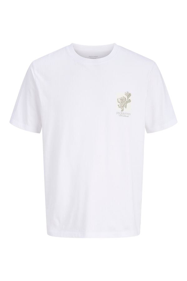 Jack & Jones Camiseta regular fit estampada blanco