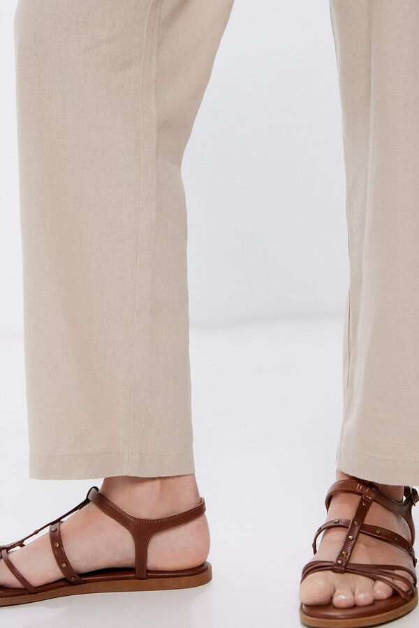 Springfield Cal&ccedil;as Chino Linho camel