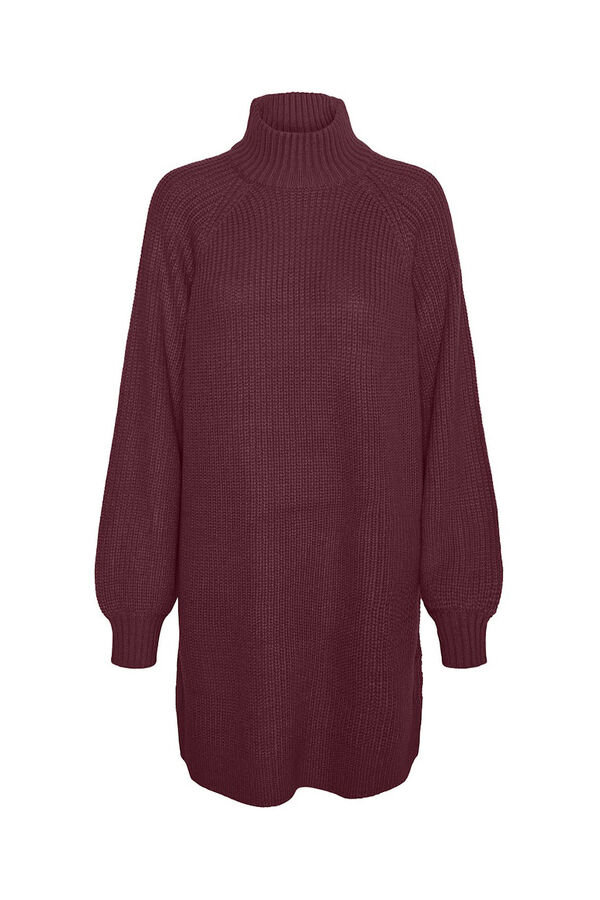 Noisy May vestido punto cuello alto canal&eacute; morado/lila
