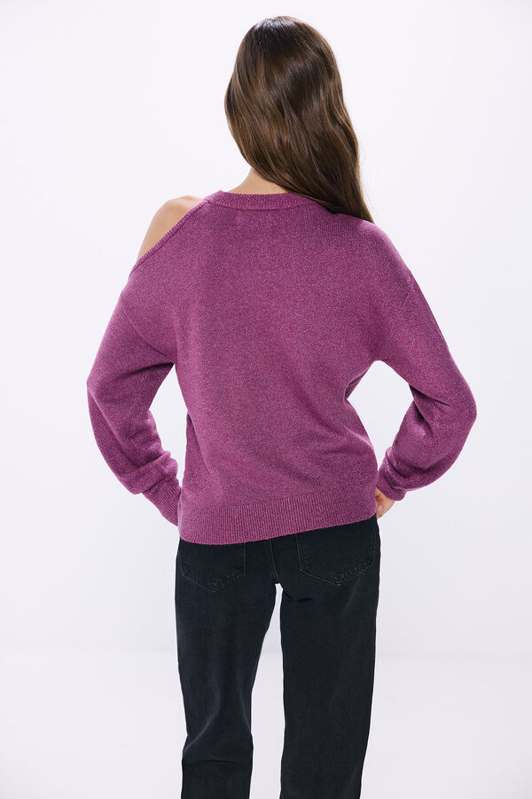 Springfield Jersey asim&eacute;trico lurex morado/lila