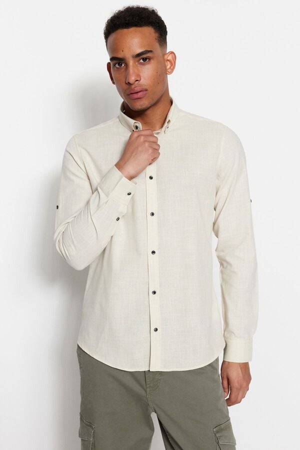 Trendyol Camisa de manga comprida bege